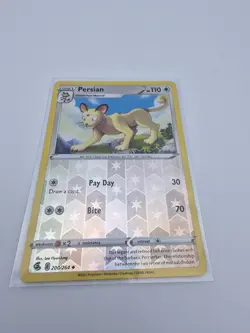 200/264 Persian Reverse Holo Fusion Strike Pokemon TCG Card MINT Pack Fresh - Image 2