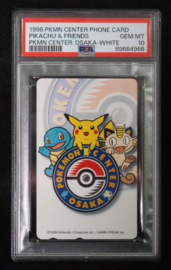 PSA 10 Pokemon Phone Card Pikachu & Friends White Japanese Center Osaka 1998 - Image 1