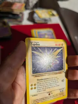 Zapdos 30/62 Fossil Non Holo Rare WOTC Pokemon Card Played Condition - Image 3