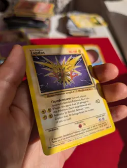Zapdos 30/62 Fossil Non Holo Rare WOTC Pokemon Card Played Condition - Image 4