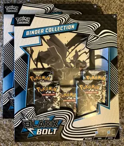 Pokemon TCG Black Bolt Binder Collection Box Sealed x2 (Lot of 2) - Image 1