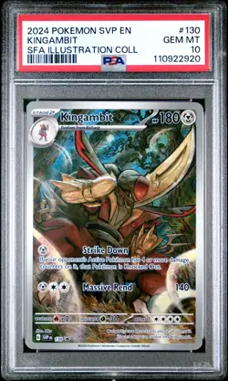 2024 POKEMON SVP EN-SV BLACK STAR PROMO #130 KINGAMBIT PSA 10 - Image 1