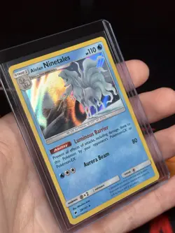 Pokemon TCG Alolan Ninetales Burning Shadows 28/147 Regular Rare LP - Image 1