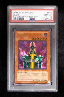 PSA 10 YuGiOh Jinzo 308-057 Ultimate Rare Japanese The Sanctuary in the Sky 2003 - Image 1