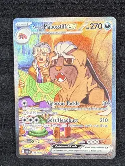 Pokemon TCG Arven's Mabosstiff EX #235/182 Sv10: Destined Rivals SAR B CARD - Image 1