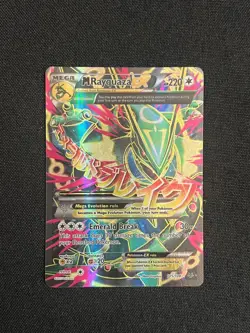 2015 Pokemon TCG Mega M Rayquaza EX Roaring Skies Full Art Card 105/108 - Image 1