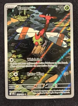 Yanma Pokemon TCG Destined Rivals Full Art Illustration Rare Card 183/182 - Image 1
