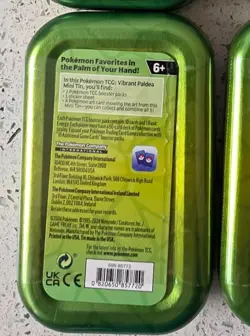 Pokemon TCG Vibrant Paldea Mini Tin Sealed New Pokemon Cards Evolution Prismatic - Image 2