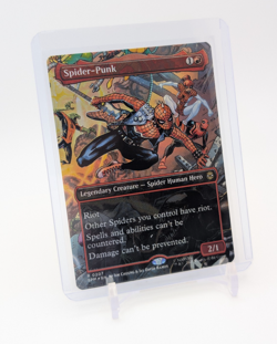 MTG - Spider-Punk - FOIL Borderless Rare #207 - Spider-Man NM - Image 1