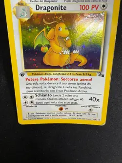Pokemon Dragonite 4/62 Fossil Rara Holo Prima Edizione Wizards ITA Carte Vintage - Image 3