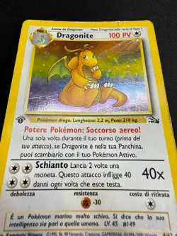 Pokemon Dragonite 4/62 Fossil Rara Holo Prima Edizione Wizards ITA Carte Vintage - Image 4