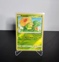 Pokemon TCG Caterpie Burning Shadows 1/147 Reverse Holo Common NM/M - Image 1