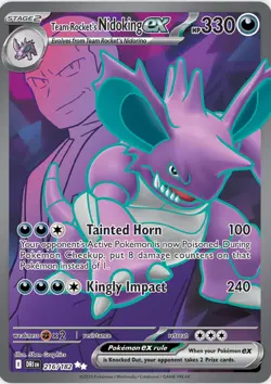 Pokemon TCG Team Rocket's Nidoking Ultra Rare 216/182 Sv10: Destined Rivals Holo - Image 1