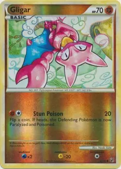 Pokemon - Gligar - 49/90 - Common - Reverse Holo - HS Undaunted - NM - Image 1