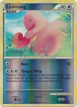 Pokemon - Lickitung - 66/102 - Common - Reverse Holo - HS Triumphant - NM - Image 1