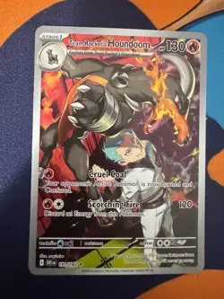 Pokemon TCG Team Rocket's Houndoom 191/182 Illustration Rare Destined Rivals NM - Image 1