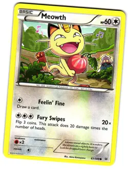 Pokemon XY: Roaring Skies Meowth #67/108 Common Lightly played - Image 1