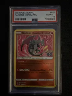 2022 POKEMON GO #011 RADIANT CHARIZARD PSA 10 #011 - Image 1