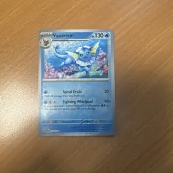 Pokemon Card Vaporeon Scarlet & Violet 151 Reverse Holo Rare 134/165 Near Mint - Image 1