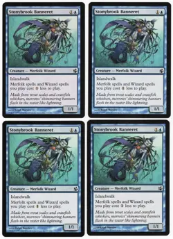 Stonybrook Banneret x4 4x 2008 Morningtide PLAYSET Blue Creature MTG NM AZ1 - Image 1