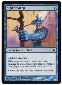 Sigil of Sleep 2012 Duel Decks: Venser vs Koth Blue Enchantment MTG NM AZ2 - Image 1