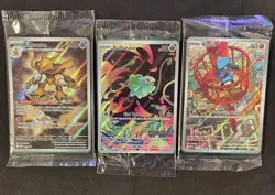 Riolu, Alakazam, Bulbasaur Stamped Pokemon Mega Evolution ETB Black Star Promo - Image 1