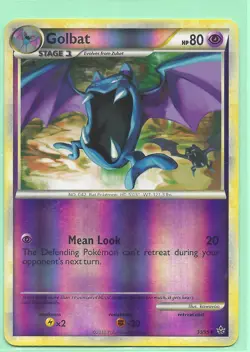 2010 POKEMON RARE CROBAT 14/95 & GOLBAT 30/95- HGSS UNLEASHED -REV HOLO -NM - Image 3