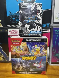 Pokemon Prismatic Evolutions Surging Sparks Black Bolt Booster Bundle Sealed Lot - Image 2