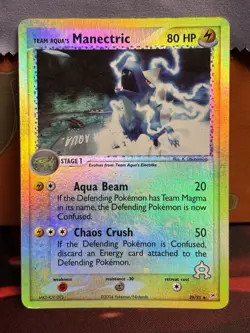 Team Aqua's Manectric 29/95 EX Team Magma vs Team Aqua Reverse Holo Pokemon 2004 - Image 1