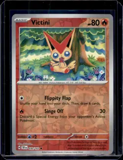 Victini SV05: Temporal Forces Pokemon 030/162 Reverse Holo NM+ - Image 1