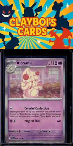 Alcremie SV07: Stellar Crown Pokemon 065/142 Holo Rare NM+ - Image 1