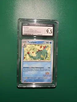 POKEMON CGC 9.5 MINT+ FERALIGATR ILLUSTRATION CONTEST WINNER 2024 #213 PROMO - Image 1