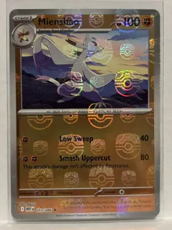Mienshao 053/086 Master Ball Pattern Black And White Pokemon - Image 1