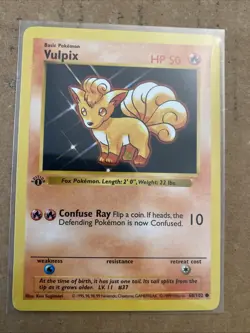 Pokemon TCG Vulpix Base Set 68/102 1st Edition Never Played Near Mint - Image 1