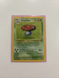 RARE Vintage Pokemon TCG Vileplume Jungle 15/64 Holo Rare Unlimited Card 1999 LP - Image 1