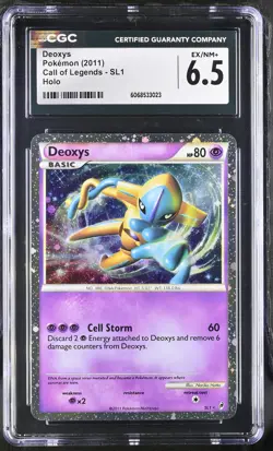 CGC 6.5 Deoxys 2011 Call of Legends SL1 Holo Pokemon Card - Image 1