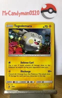 Pokemon Card Togedemaru SM09 PROMO HOLO MINT Condition - Image 1