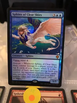 MTG Magic the Gathering Sphinx of Clear Skies (67/447) Dominaria United FOIL - Image 1