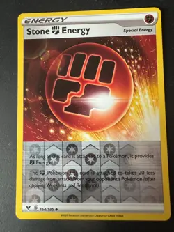 Pokemon TCG Stone Fighting Energy Vivid Voltage 164/185 Reverse Holo Uncommon - Image 1