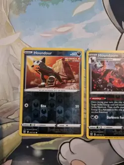 Pokemon Houndour 095/163 Houndoom 096/163 reverse holo & Holo Rare battle styles - Image 2