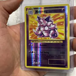 Pokemon TCG XY Evolutions Nidoking 45/108 Reverse Holo Rare LP/NM Pokemon 2016 - Image 2