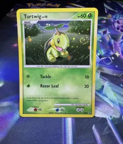 Pokemon TCG - Turtwig DP01 Black Star Promo - Diamond & Pearl - w/Swirl - Image 1