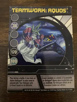 Bakugan Card - Teamwork: Aquos - Blue Ability Card - BA756 - 37/48ah - 2009 - Image 1