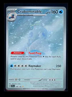 Pokemon TCG Crabominable Card 149/142 Stamped Illustration Rare Stellar Crown NM - Image 1