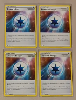 4x Treasure Energy 165/203 Pokemon card Evolving Skies uncommon NM - Image 1