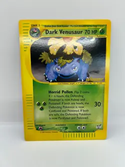 NM JUMBO 2003 Dark Venusaur Promo Pokemon Card Gold Winner - Image 1