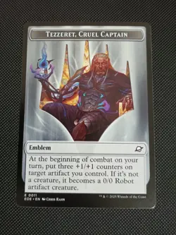 Tezzeret, Cruel Captain (Emblem) / Robot Token (NM) - EOE - #0010 / #0011 (NF) - Image 1