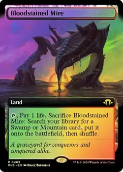 Bloodstained Mire FOIL EXTENDED - 0463 - Rare - Modern Horizons 3 MH3 MTG - Image 1