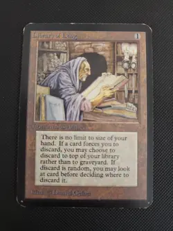 MTG Magic the Gathering Alpha Library Of Leng Light Play Old School Vintage #3 - Image 1