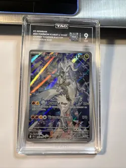 2025 Pokemon Journey Together N’s Reshiram #167 Illustration Rare TAG 9 Mint - Image 1